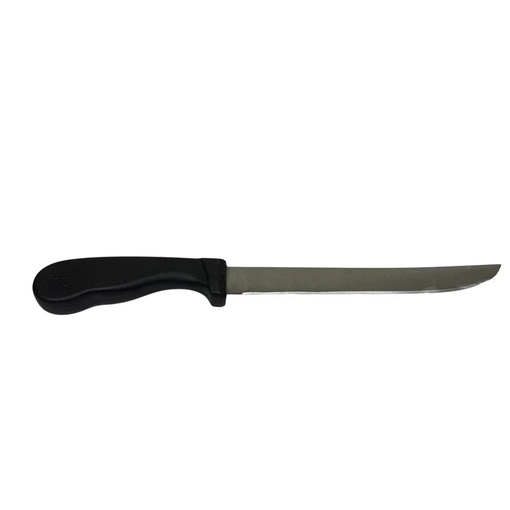 Revere Serrated Fillet Boning Knife Black Handle Kitchen Cutlery Tool